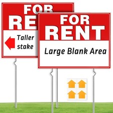 For Rent Sign with Metal