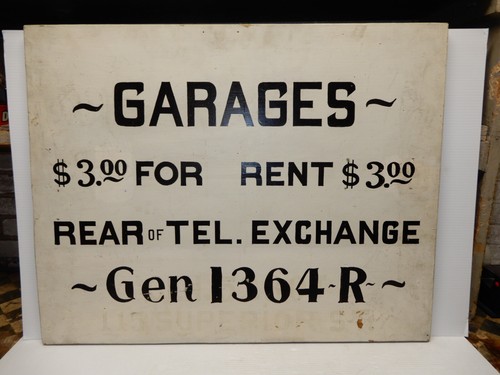 Antique painted wood sign - painted,